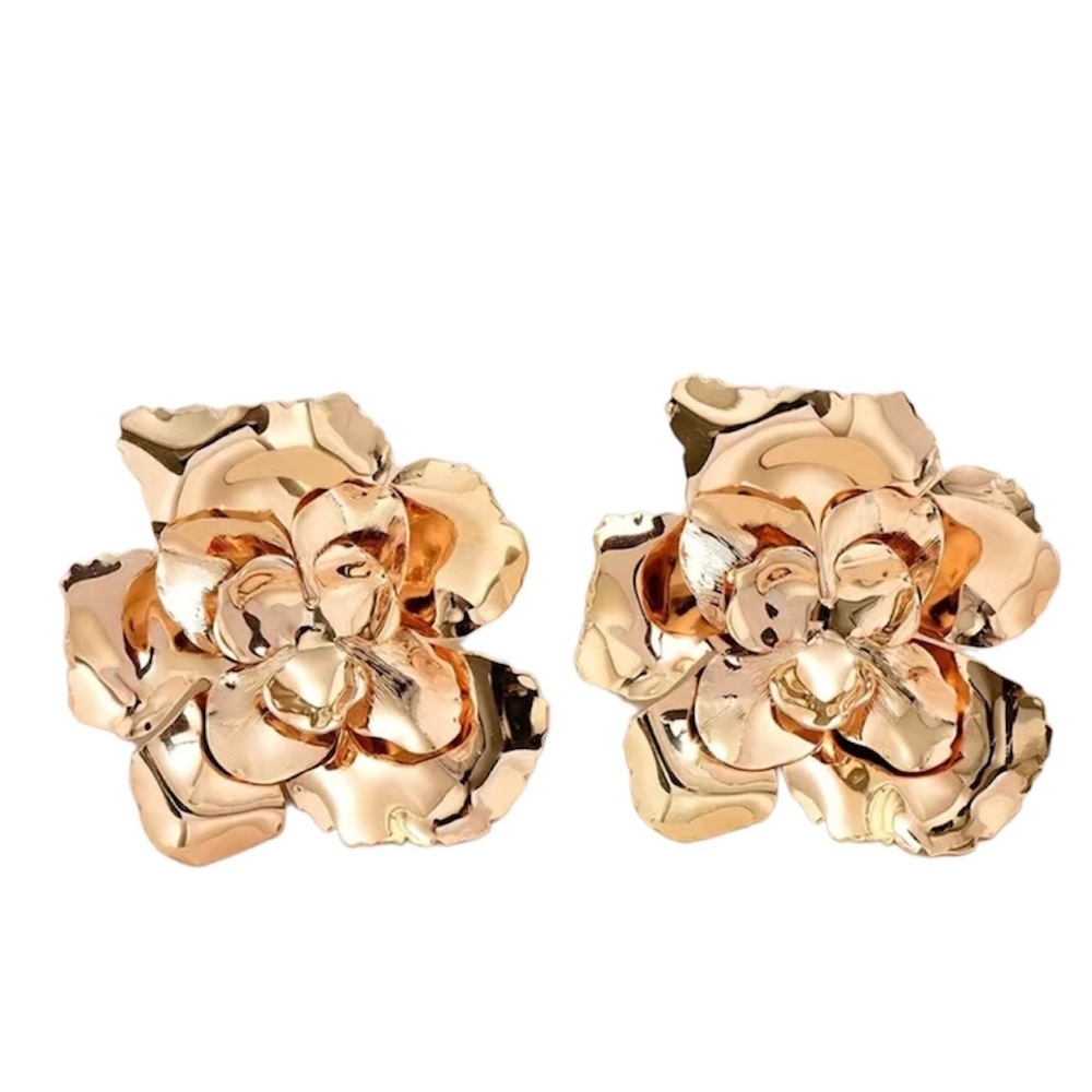 Golden Flower Earrings.